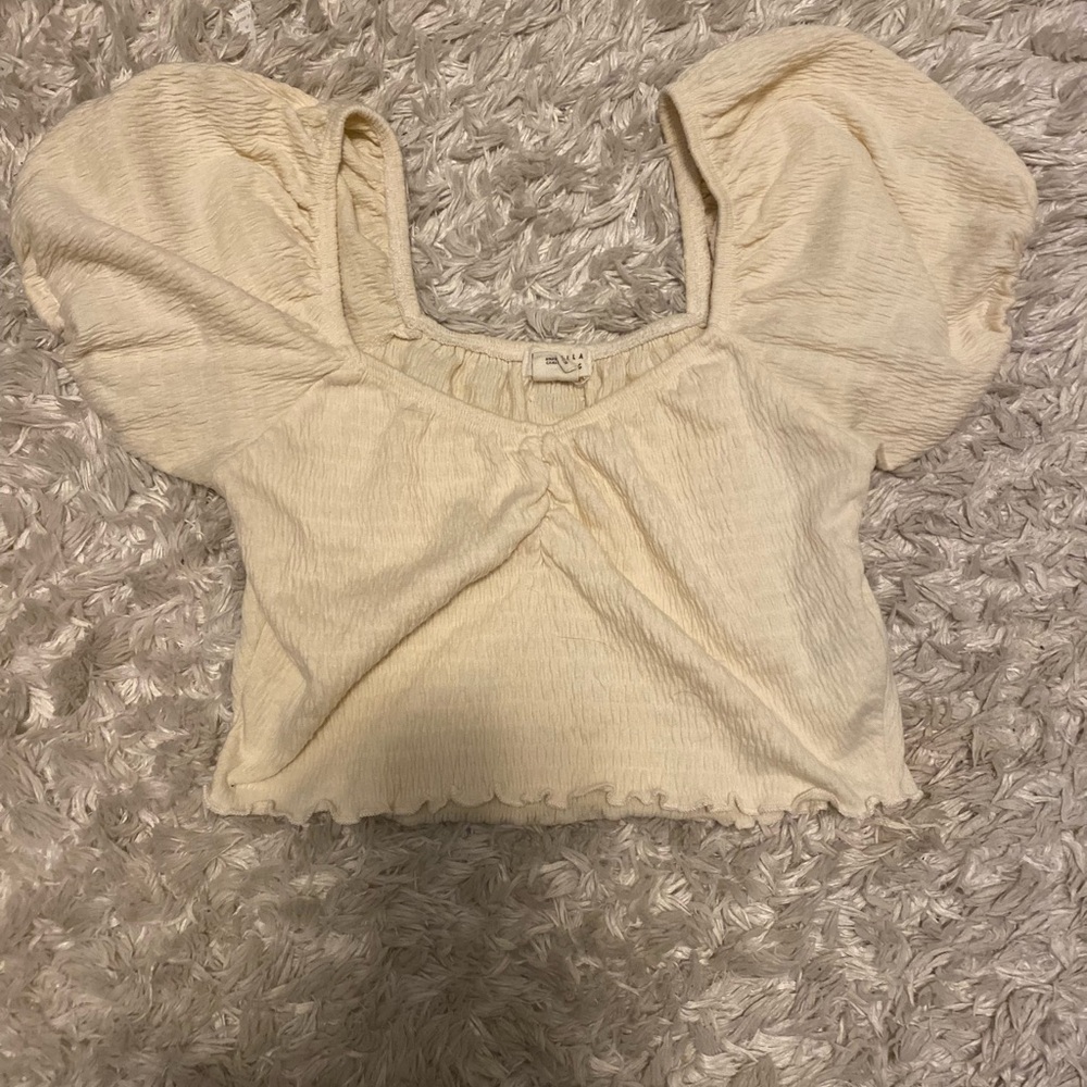 Billabong Cream Puff Sleeve Blouse